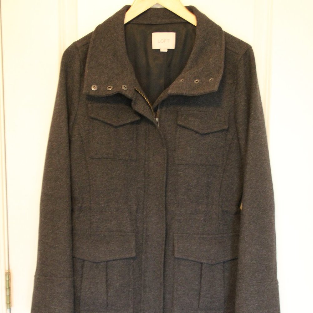 LOFT Military/Utility Style Wool Winter Coat